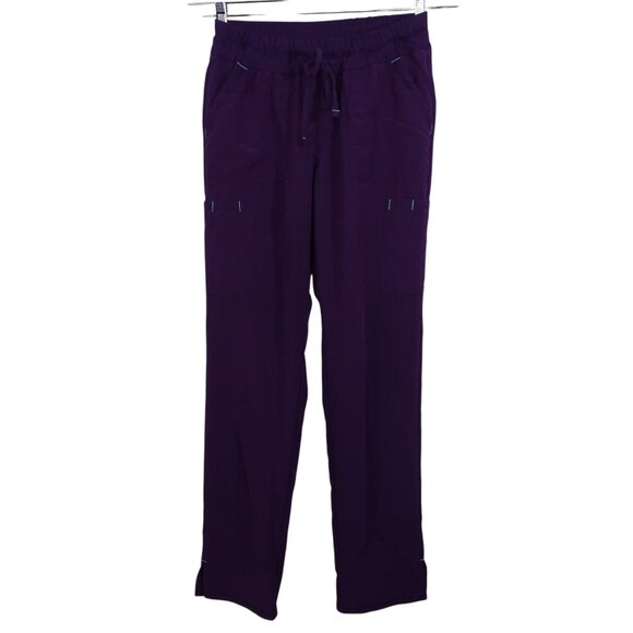 Scrubstar Eggplant Purple Scrub Pants Women Size S with Drawstring and Pockets - Picture 1 of 12